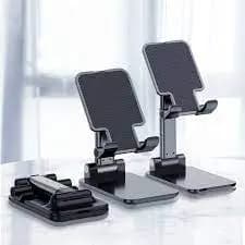 Metal Universal Telescopic Folding Adjustable Phone Tablet Stand Holder/Desktop Ipad Cellphone Support Mount With Mirror