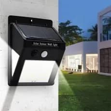 Arandela Com 26 Leds c/ Sensor de Movimentos Recarga Solar