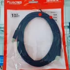 Cabo Usb 2.0 Am x Bm 1.8 Metros Pluscable 1801