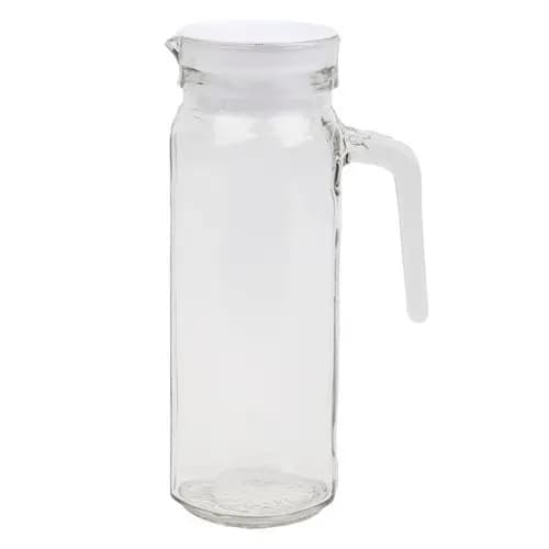 Jarra Vidro Transparente Capacidade 1 Litro Design Moderno Facil Limpeza Resistente Versatil