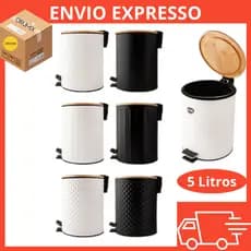 Lixeira Cozinha Banheiro Com Pedal Cesto De Lixo Moderna
