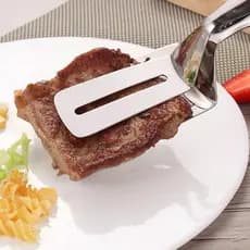 Pegador Pinça Para Carnes Pizzas Lasanhas E Salgados De Inox