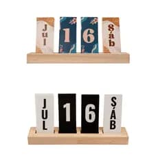 Calendário de Mesa Decorativo com Plaquinhas para Mesa Escritório Decoração Casa