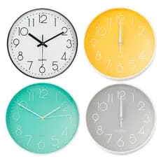 Relógio De Parede Silencioso Colors Plástico Pp 20cm e 25cm