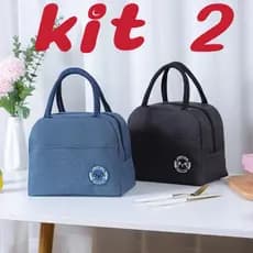 Kit 2 Bolsa Térmica Portátil Com Isolamento Térmico De Desenho