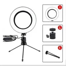 Ring Light de Mesa Blogueira Portátil Luminária De Led 6 Polegadas + Tripé De 16 Cm Right fang