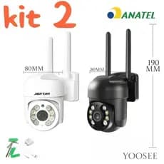 kit 2  Câmera de Segurança Infravermelho À Prova D'água fang