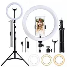 Ring Iluminador Leva 30cm / 12 Polegadas Com Trip É 2 Metros Ideal Para Blogues FANG