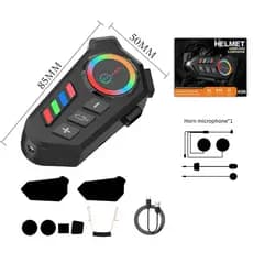 Intercomunicador Bluetooth para Capacete Moto K06 | Fone Sem Fio com Microfone, Comunicação até 300m, Controle por Botõe