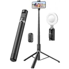 Tripé de bastão de selfie para celular de 1,7 m, controle remoto integrado, portátil  FANG