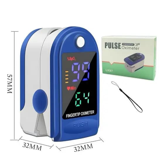 Oxímetro de Dedo Digital Portátil | Medidor de Oxigênio SpO2 e Frequência Cardíaca com Tela LED Colorida