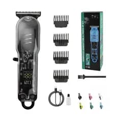 Máquina de Cortar Cabelo Profissional Transparente – | Motor Potente | Bateria 800mAh | USB-C su