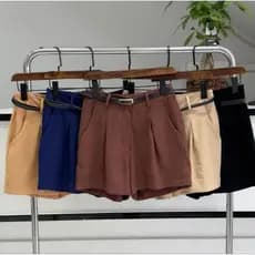 Short Alfaiataria tecido Marrant com cinto tecido Marant cinto incluso tendencia