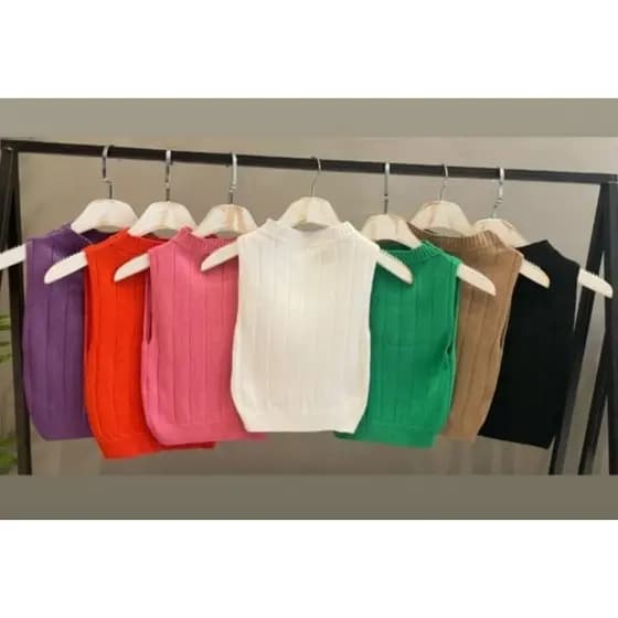CROPPED TRICÔ MODAL REGATA TRICÔ CROPPED TRICÔ MODAL TRICOT VERDE ROSA CROPPED ALONGADO