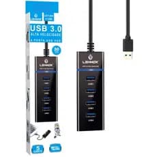 HUB USB 3.0 4 PORTAS 5 GBPS LEHMOX - LEY-200