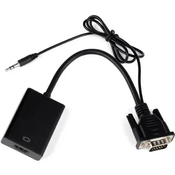 CONVERSOR DE VGA PARA HDMI COM ENTRADA DE AUDIO - CABO - 20 CM - ITBLUE LE-4140