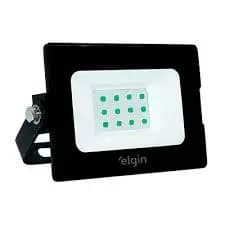 Projetor LED 30W 6500K preto Elgin 10W Verde - Iluminação 550 Im  Tensão de entrada 127 ~ 220V Dimesões: 7 x 5,5 X 3 Cm