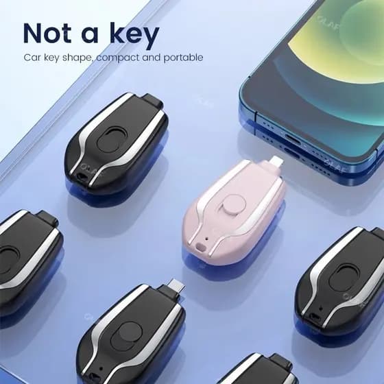 Carregador De Chaveiro Portátil | 1500mAh Ultra-Compacto Mini Pacote De Bateria Carregamento Rápido