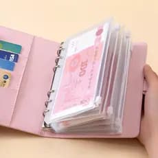 Caderno A6 Orçamento Financeiro com Zíper | Planner Dinheiro Envelope + 12 Bolsas Organizadoras