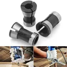 Kit 3 Pinça Adaptador Tupia Fresa Jogo 6mm 1/4 8mm Tábua Pro