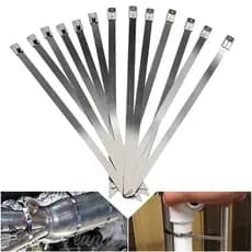 Abraçadeira Tire-up Zip-tie Inox 350 Mm Pacote C/ 10 Unidade