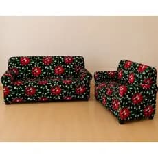 Kit Capa Forro de Sofá Estampada Coladinha Ligadinha 2 e 3 Lugares Ajustável Malha Gel