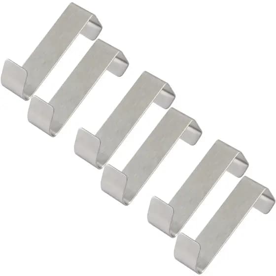 Kit 6 Ganchos P/ Portas Cabideiro Em Aço Inox