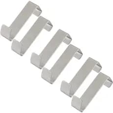 Kit 6 Ganchos P/ Portas Cabideiro Em Aço Inox