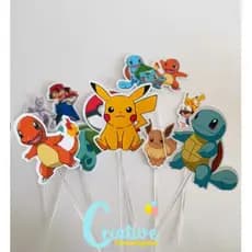 Toppers/Tags Doces Pokémon – Topper para Brigadeiro, Festa Infantil, Aniversário,festa, enfeite doce