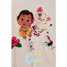 50 Toppers Docinho Moana Baby – Topper para Brigadeiro, Festa Infantil, Aniversário
