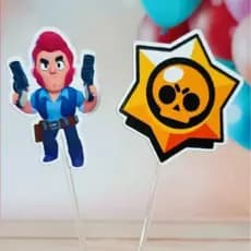 Toppers/Tags Docinho Brawl stars –Topper para Brigadeiro,beijinho,gourmet,Festa Infantil, Aniversário, decoração doces