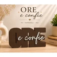 ✨ LETREIRO DECORATIVO "ORE E CONFIE" ✨ quarto de oração. sala decoração
