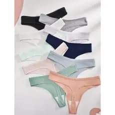 Kit Calcinha Algodão Fio Dental Canelada
