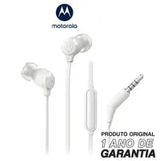Fone De Ouvido Motorola Earbuds 3-S com Microfone - Branco
