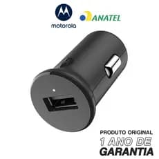 Carregador Portátil Veicular Motorola Turbo Power 15w - Cabo Micro Usb Preto