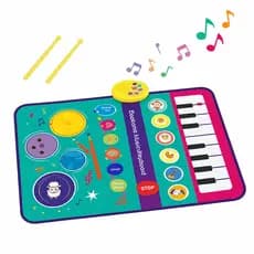 Tapete Musical Piano Infantil Atividades Interativo Teclado Com Baqueta Som Aprendizado Bebe