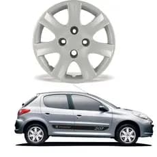 1 Calota Modelo Peugeot 206 207 307 Aro 14 Polegadas Parafuso Cubo Baixo Grid