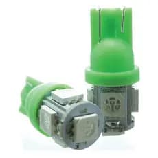 Lâmpada Led T10 12v 5smd5050 Verde Par