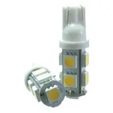 Lâmpada Led T10 12v 9smd5050 Branca Quente Par