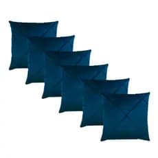 Kit 6 Almofadas Cheias em Suede Drapeada 45x45cm Decorativas