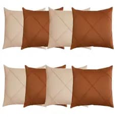 Kit 8 Almofadas Cheias em Suede Drapeada 45x45cm Decorativas