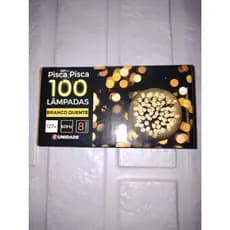 pisca pisca 100 lâmpadas brancas quentes 127v /  8 funções / 1 unidade