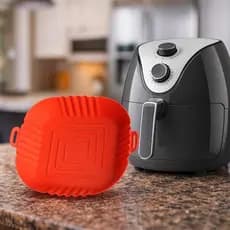 Forma de Silicone para Air Fryer / assadeira quadrada para air fryer