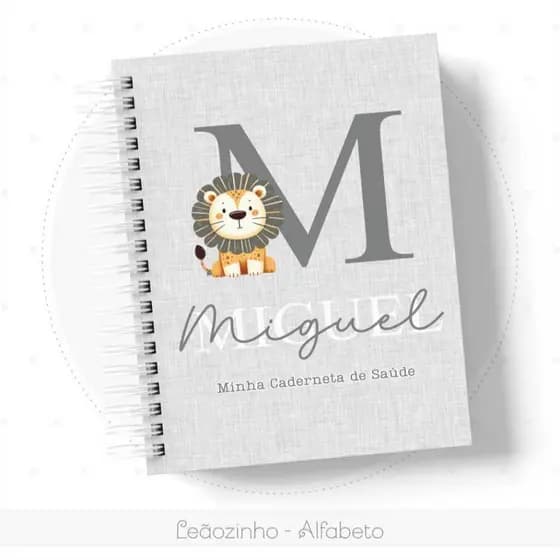 Caderneta de Saúde Leao personalizada Caderneta de vacina personalizada