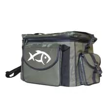 Bolsa térmica para pesca e camping em lona com 4 bolsos 45 cms.