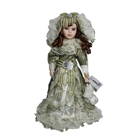 Boneca De Porcelana Estilo Vitoriana Porcelain Doll 40 Cms.