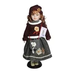 Boneca de porcelana estilo camponesa Porcelain Doll 40 cms