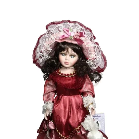 Boneca De Porcelana Estilo Vitoriana Porcelain Doll 30 Cms.