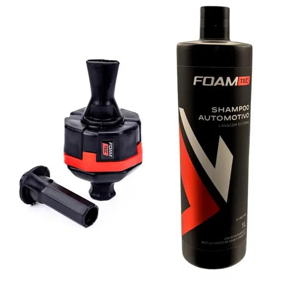 Bico Gerador de Espuma Foamtec Pro + Shampoo Automotivo Foamtec 1L