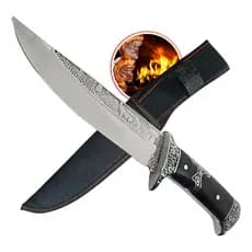 Faca Premium Full Tang Inox Afiada Com Cabo Artesanal TF19